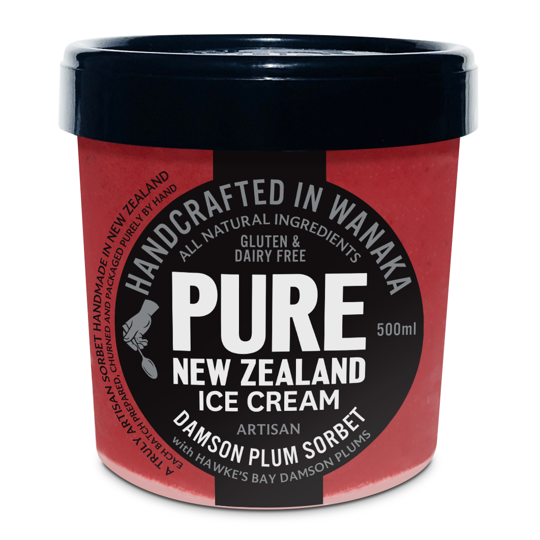 手作り ナチュラル シャーベット アイス プラム ニュージーランド産 乳製品不使用 (500ml)
