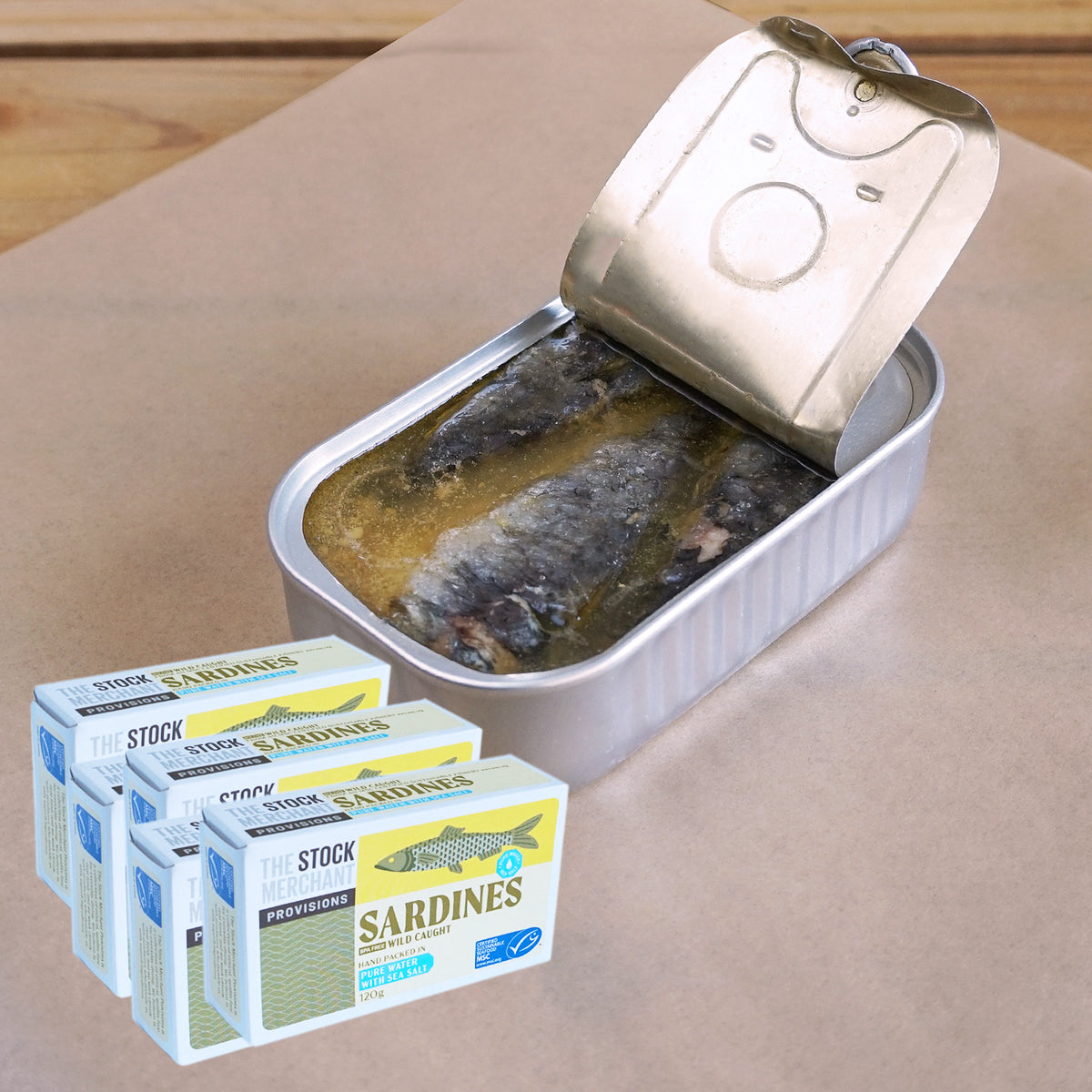 MSC 認証 無添加 天然イワシ 水煮 缶詰 BPAフリー (120g×5) ホライズンファームズ